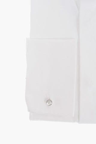 Wing Tip Collar Twill Cotton Shirt