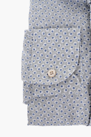 ID COUTURE Camicia in Lino con Motivo a Pois