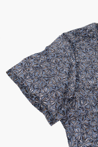 ID Floral Patterned Flax Slim Fit Shirt