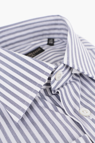 Camicia in Cotone a Righe Awning con Collo Francese