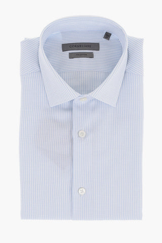 Camicia in Cotone con Motivo Pin Check