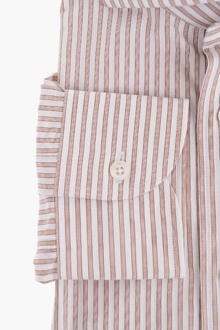 Awning Stripe Cotton Shirt with Standard Collar