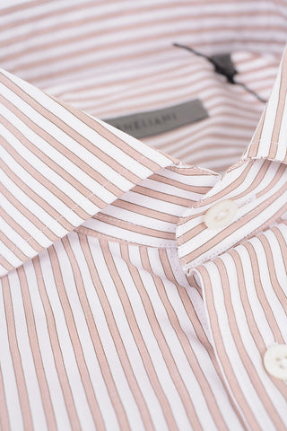 Awning Stripe Cotton Shirt with Standard Collar