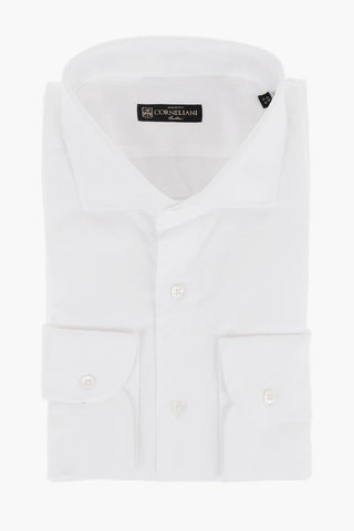 Standard Collar Twill Cotton Shirt