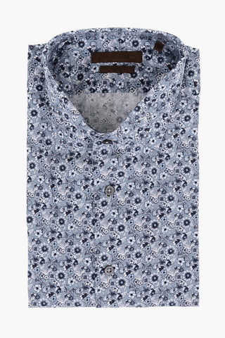 ID Slim Fit Floral Patterned Cotton Shirt