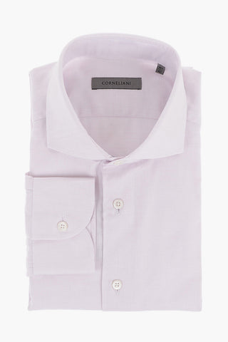 Standard Collar Bird's Eye Cotton Shirt
