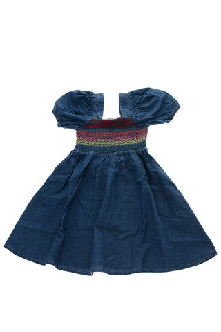 Puffed Sleeve Denim Dress