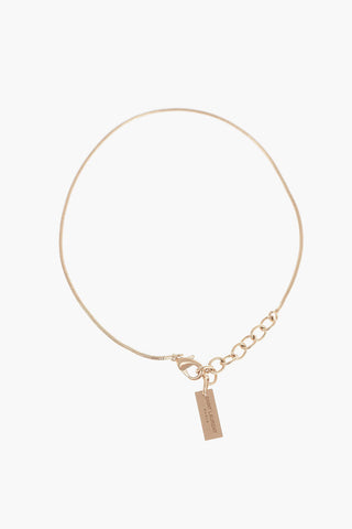 Brass Bracelet with Logo Plaque