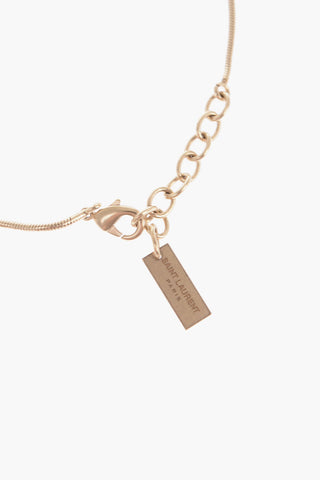 Brass Bracelet with Logo Plaque