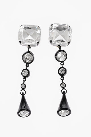 Brass TWINKLE Clip-on Earrings with Crystals