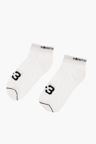 Y-3 YOHJI YAMAMOTO Calzini in Misto Cotone con Logo a Contrasto