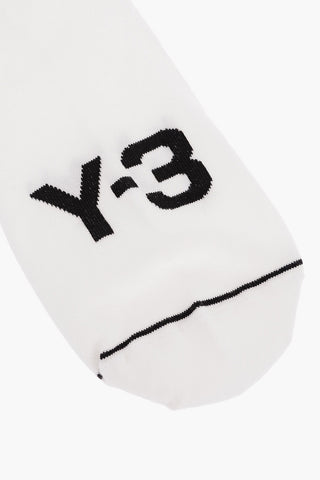 Y-3 YOHJI YAMAMOTO Calzini in Misto Cotone con Logo a Contrasto