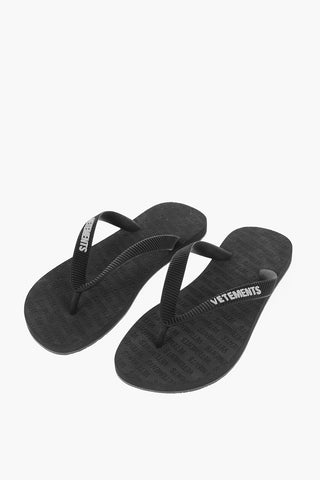 Rubber Flip Flops with Embossed Logo