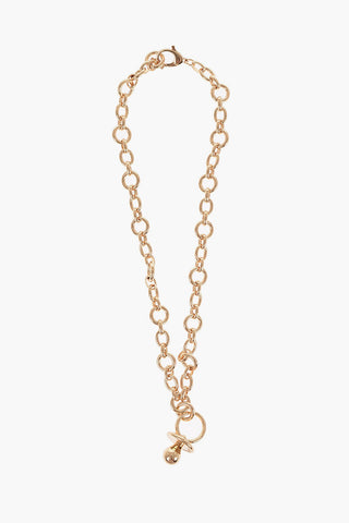 COUTURE! Golden Brass Necklace with Pendant