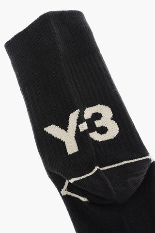 Y-3 YOHJI YAMAMOTO Cotton Blend Socks with Contrasting Logo