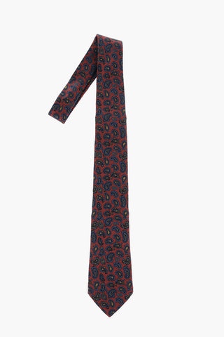 Paisley Patterned Silk Tie