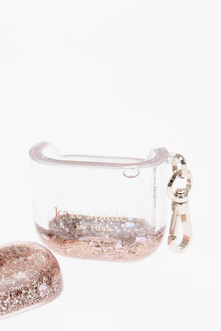 AirPods protective case in Resin with liquid glitter 