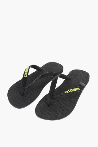 Rubber Flip Flops with Embossed Logo