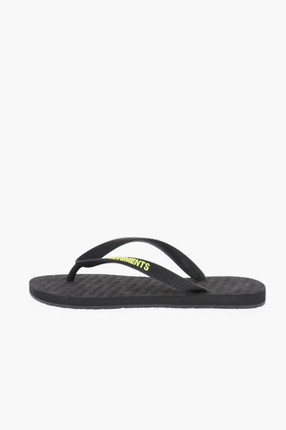 Rubber Flip Flops with Embossed Logo