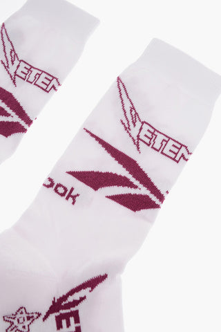 REEBOK Calzini Lunghi in Misto Cotone Ricamati