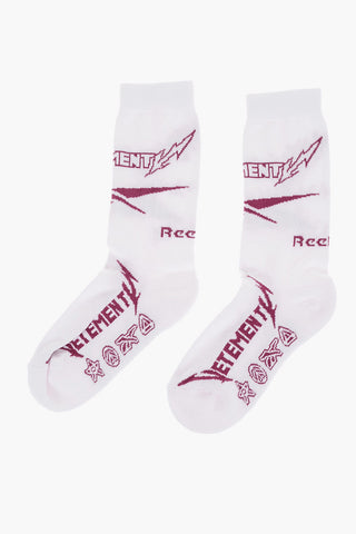 REEBOK Calzini Lunghi in Misto Cotone Ricamati