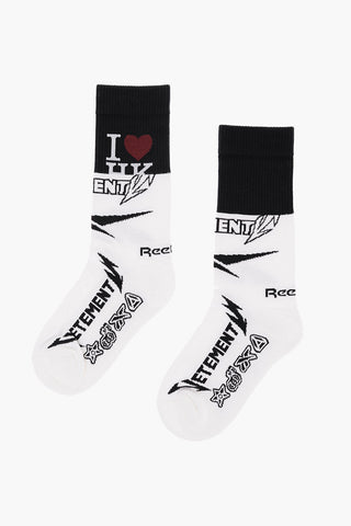 REEBOK Calzini Bicolore Ricamati