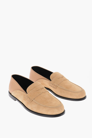 Suede Boat Deck Shoes with Textured Leather Detail