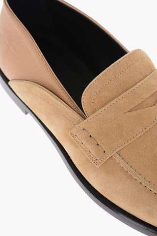 Suede Boat Deck Shoes with Textured Leather Detail