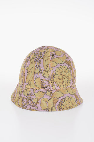 Baroque Motif Nylon Reversible Bucket Hat