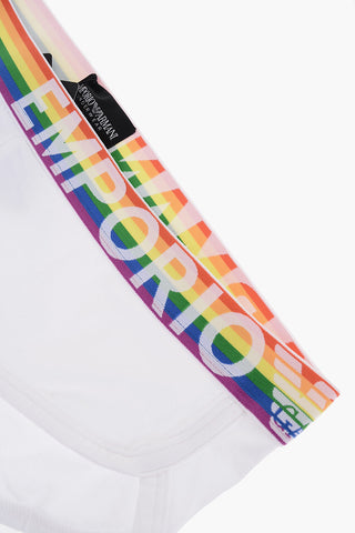 EMPORIO Stretch Cotton Brief with Multicolored Elastic Waistband