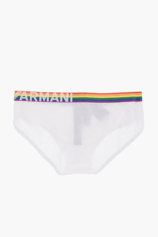 EMPORIO Stretch Cotton Brief with Multicolored Elastic Waistband