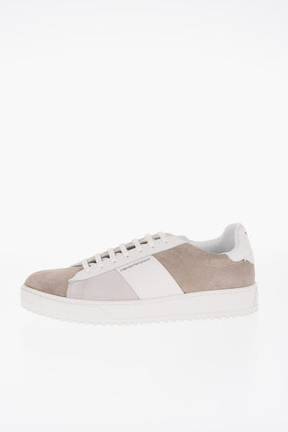 EMPORIO Color Block Suede Low-Top Sneakers