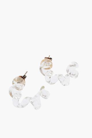 Silver and Glass TWIST Earrings