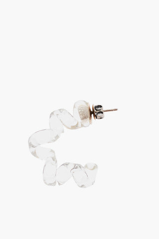Silver and Glass TWIST Earrings