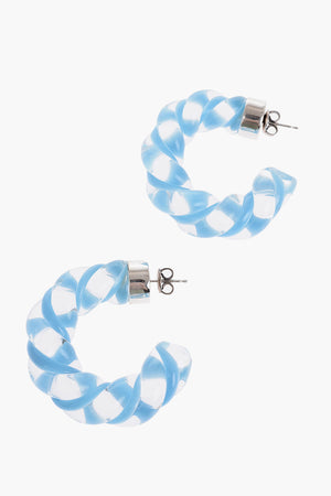 Glass and Silver Earrings TWIST