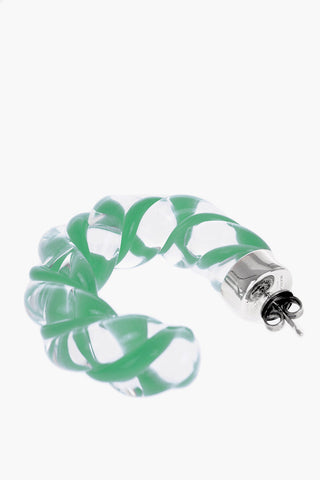 Silver and Glass TWIST Earrings