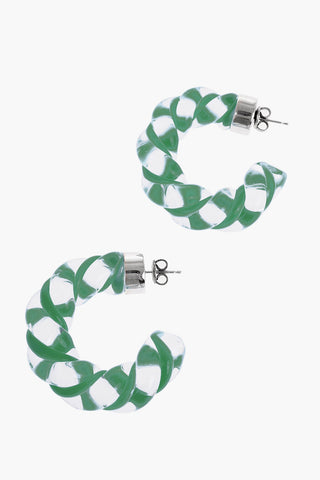 Silver and Glass TWIST Earrings
