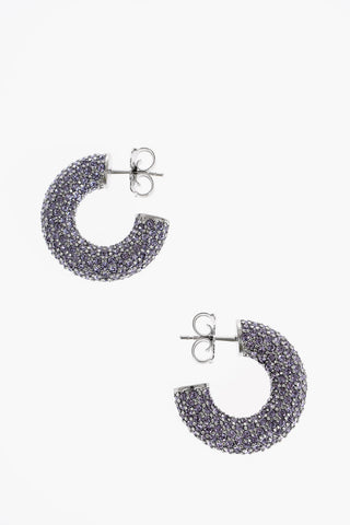 Silver CAMERON SMALL Earrings with Crystals