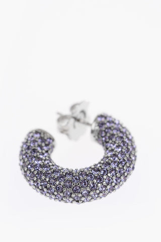 Silver CAMERON SMALL Earrings with Crystals