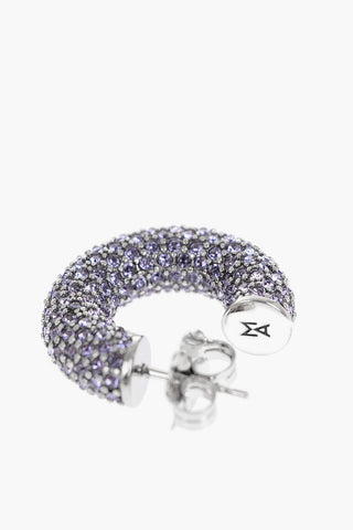 Silver CAMERON SMALL Earrings with Crystals