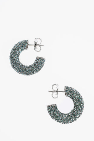 Silver CAMERON SMALL Earrings with Crystals