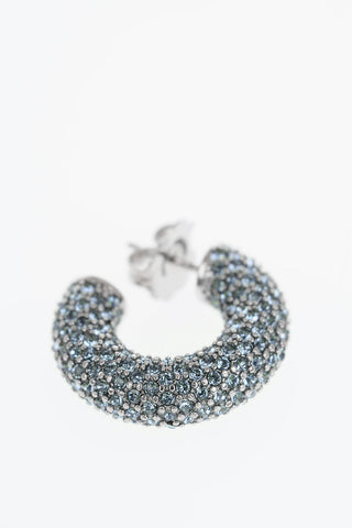 Silver CAMERON SMALL Earrings with Crystals
