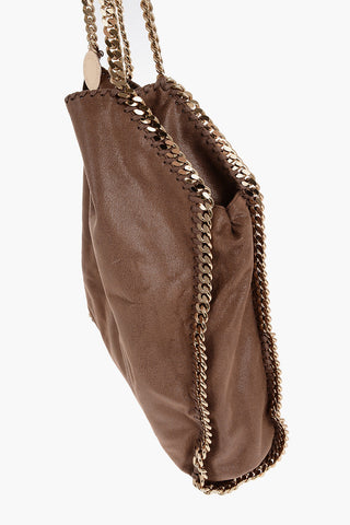 Vegan Suede FALABELLA LARGE Shoulder Bag