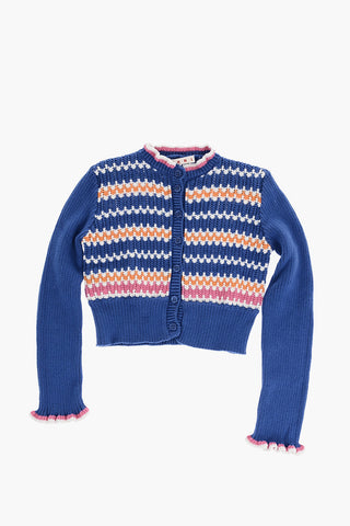 Cotton Crew-neck Cardigan