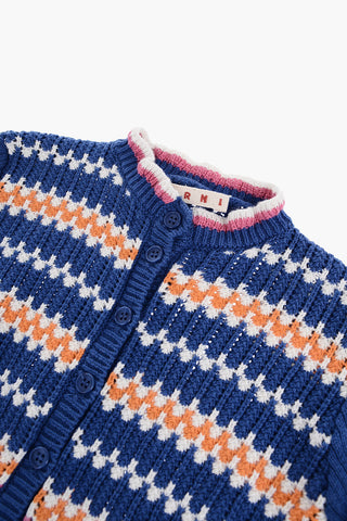 Cotton Crew-neck Cardigan