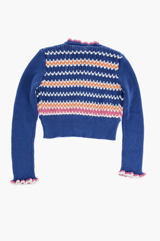 Cotton Crew-neck Cardigan