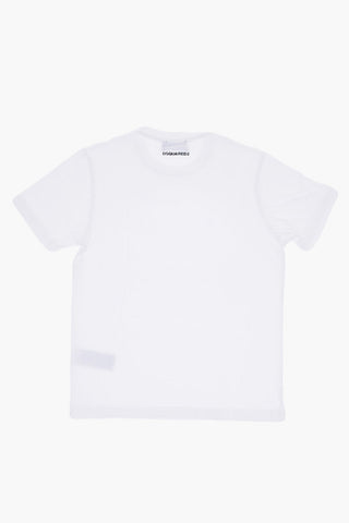 T-Shirt Girocollo con Logo Stampato a Contrasto