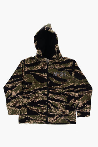 Camouflage Hoodie with Embossed Logo