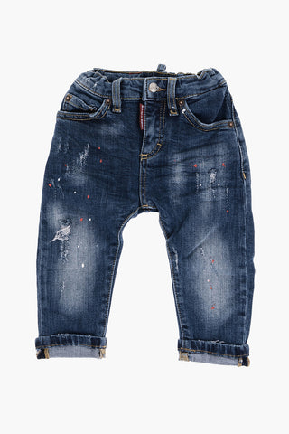 Jeans in Denim Stretch con Elastico in Vita