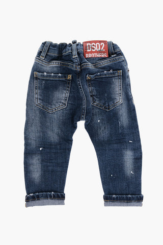 Jeans in Denim Stretch con Elastico in Vita
